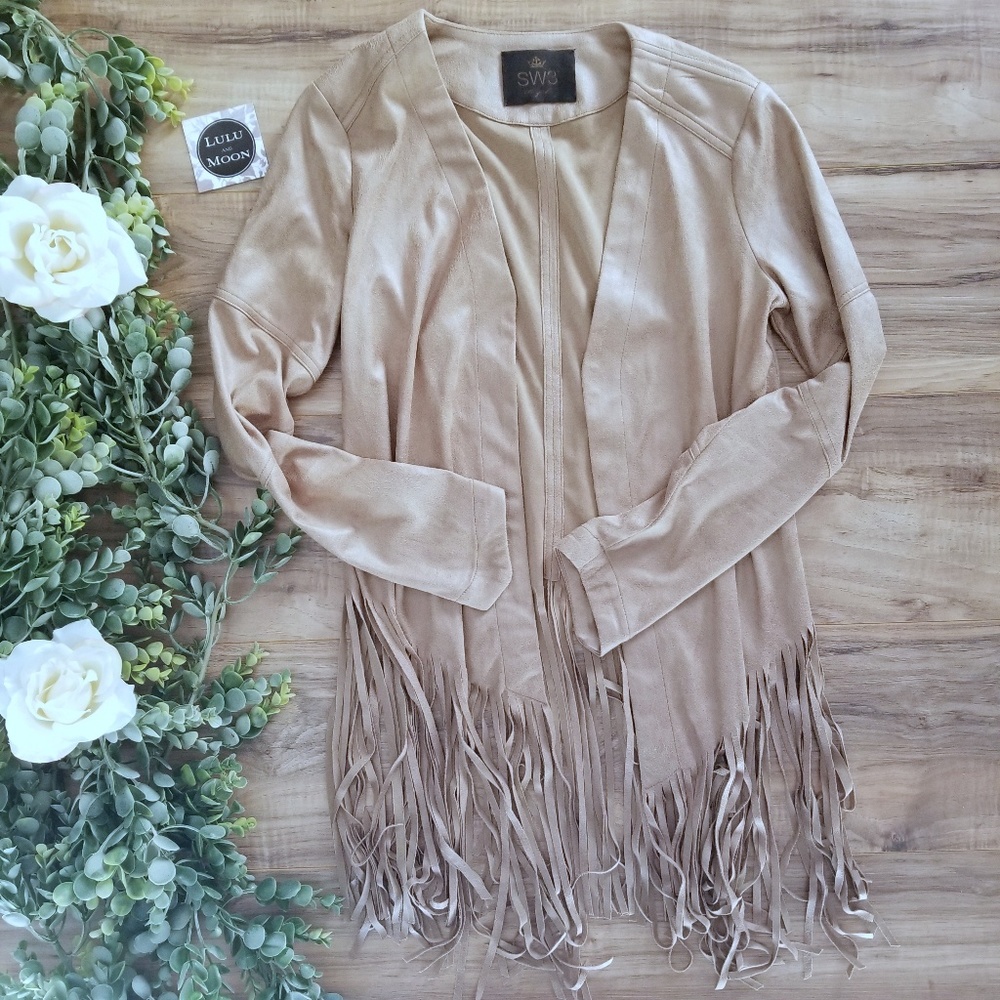 SW3 bespoke long sleeve fringe jacket size S/P